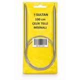 Sultan Çelik Telli Misinalı 100 Cm Örgü Şişi (2-2,5-3-3,5-4-4,5-5-5,5-6-7-8-9-10MM)