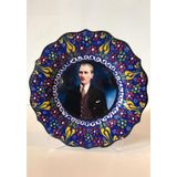 Sultan Çini-ÇİNİ EL EMEĞİ 30 CM Kabartma Desenli Duvar Tabağı