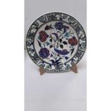 Sultan Çini -çini El Emeği Samur Desenli 25 Cm Duvar Tabağı