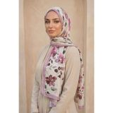 Sultan Eşarp Sultan Desenli Bambu Kraş Şal - Nisan Modeli - DK01-13