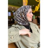 Sultan Eşarp Sultan Fresh Pamuk Eşarp - Şal Desen - SFE001-09 - Kahve, Sarı