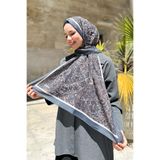 Sultan Eşarp Sultan Fresh Pamuk Şal - Çini Deseni - SLF002-07 - Gri, Krem, Füme