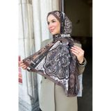 Sultan Eşarp Sultan Fresh Pamuk Şal - Orient Express Modeli - SLF001-09 - Kahve Tonları