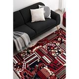 Sultan Halı Kırmızı Renkli Afgan Tarzı Şönil Kilim V01 Çok renkli
