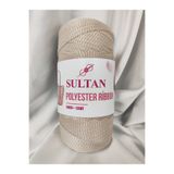 Sultan Krem Polyester Ribbon El Örgü İpi 200gr. (1 Adet) - Renk: 605