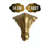 Sultan Lükens Desenli 14Cm Plastik Ayak Mobilya Masa Ve Dolap Ayağı(14Cm)(Altın) Altın 14Cm 14Cm - 2 Adet
