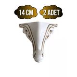Sultan Lükens Desenli 14Cm Plastik Ayak Mobilya Masa Ve Dolap Ayağı(14Cm)(Beyaz Altın Varak) Altın 14Cm 14Cm - 2 Adet