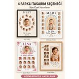 Sultan magnet hediyelik Kişiye Özel İlk 1 Yılım Fotoğraf Çerçevesi 12 Aylık Bebek Anı Tablosu