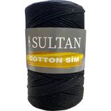 Sultan Pamuk Koton Cotton Sim Makrome Ipi 250 gr - 532 Siyah Siyah