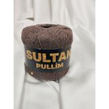 Sultan Pullim Pamuk Kahverengi Altın Pullu El Örgü Ipi 50GR. (4 Adet) - Renk: 2302