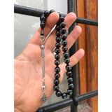 Sultan Telkari Su Yeşili Küre Kesim Kehribar Tesbih 30 cm 9,4 x 9,4 mm Tane Ölçüsü
