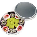 Sultan ve Bohça Lokum Yuvarlak Metal Kutu 400G