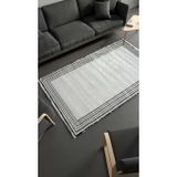 Sultan Zen Çerçeve Desen Antrasit Modern Akrilik Makine Dokuma Salon Halısı - 6712