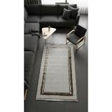 Sultan Zen Çerçeveli Desen Vizon Modern Akrilik Makine Dokuma Salon Halısı - 6601