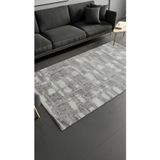 Sultan Zen Taş Desen Gri Modern Akrilik Makine Dokuma Salon Halısı - 6711