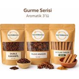 Sultanbahçe Aromatik Baharat Seti 3’lü – Karanfil 50 G + Yıldız Anason 50 G + Seylan Tarçın 50 G | Doğal & Taze - 150 gr
