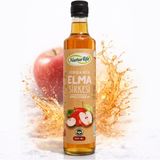Sultanbahçe Organik Elma Sirkesi 500 ml - Geleneksel Doğal Fermantasyon, Filtresiz, Çiğ (Raw) ve Sirke Anası Içeren Cam Şişe