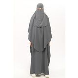 Sultanbaş Nikaplı Çarşaf Cilbab Khimar Abaya Kolu Lastikli Hakim Yaka Peçeli Ferace Medine İpek