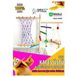 Sultan,cennet,sevda Ve Forpus Papağanı, Muhabbet Kuşu Oyuncaklı Kafes Üstü Parkur Sakapet Ts17