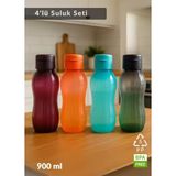 Suluk 4'lü Set Su Şişesi BPA Free Okul Suluğu PP-5 Suluk Spor Okul Ofis Suluğu 900 ml