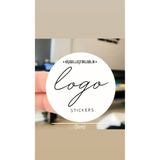 sulyra Firma / Marka yapışkanlı logo baskı sticker etiketi - 50 adet (siyah baskı)