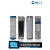 Sumarkt Daire Bina Sayaç Girişi Su Arıtma Ve Yumuşatma 4 Aşama Yedek Filtre Seti Yık-gac-sil-blk