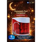 Sumarkt S-max 5 Aşamalı 12 Litre Metal Tanklı Süper Sarım Membran Teknolojili Pompalı Su Arıtma Cihazı Kırmızı