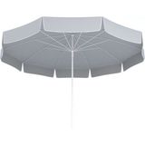 SUME 10 Telli Gri Plaj Balkon Bahçe Şemsiyesi 200 cm Çap Yuvarlak Şekilde Kalın Polyester Malzeme