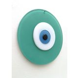 SUME Büyük Boy Yeşil Cam Nazarlık Nazar Boncuğu Lüks Kalite 20 cm Çap El Işi