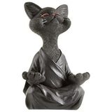 Sume Dekoratif Yoga Yapan Kedi Biblo Meditasyon Kedi Heykeli Ev Dekoru Çok Renkli