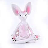 Sume Dekoratif Yoga Yapan Kedi Biblo Meditasyon Minyatür 8 Cm Sfenks Kedisi Dekor Masaüstü Ev Dekorasyon Beyaz