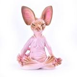 Sume Dekoratif Yoga Yapan Kedi Biblo Meditasyon Minyatür 8 Cm Sfenks Kedisi Dekor Masaüstü Ev Dekorasyon Çok Renkli