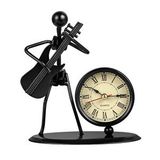 Sume Gitar Çalan Metal Adam Masa Saati Ev Ofis Dekor Süs