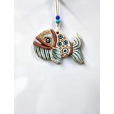 Sume Seramik Mini Balina Figürlü Dekoratif Duvar Süsü 15x10 Cm