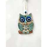 Sume Seramik Mini Baykuş Dekoratif Duvar Süsü 11x14 Cm Çok Renkli