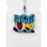 Sume Seramik Mini Baykuşlar Dekoratif Duvar Süsü 12x10 Cm
