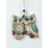 Sume Seramik Mini Baykuşlar Dekoratif Duvar Süsü 13x13 Cm
