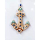 Sume Seramik Mini Çapa Dekoratif Duvar Süsü 13x17 Cm