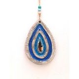 Sume Seramik Mini Damla Nazarlık Dekoratif Duvar Süsü 11x14 Cm Çok Renkli