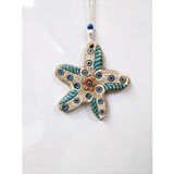 Sume Seramik Mini Deniz Yıldızı Dekoratif Duvar Süsü 15x15 Cm Çok Renkli