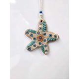 Sume Seramik Mini Deniz Yıldızı Dekoratif Duvar Süsü 15x15 Cm