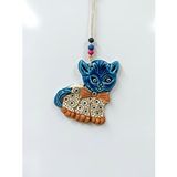 Sume Seramik Mini Kedi Dekoratif Duvar Süsü 10x12 Cm