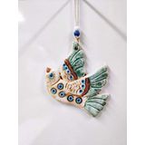Sume Seramik Mini Kuş Dekoratif Duvar Süsü 14x13 Cm