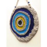 SUME Seramik Nazar Boncuğu Dekoratif Duvar Süsü Nazarlık 25x25 cm