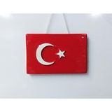 Sume Seramik Türk Bayrağı 23x15 Cm Kırmızı