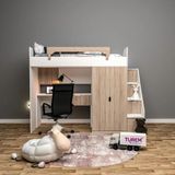Sümela Çalışma Masalı Ranza Suntalam - Beyaz - 100 x 100 cm