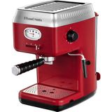 Sumeno Espresso Kahve Makinesi Retro Kırmızı Süzgeç 15 Bar 2 Fincan Başlığı 1,1 L Çıkarılabilir Su Tankı Buharlı Süt Köpüğü Porsiyon Kaşığı 28250-56