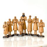 Sümer Figür Seti (8’li) – Tell Asmar Replika Heykeller | Antik Mezopotamya Tapınak Koleksiyonu | El Yapımı Spiritüel Ev Dekoru & Arkeolojik Süs Objeleri