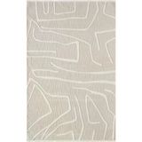 Sümer Sm014a Krem Renkli Halı Çizgi Desenli Dekoratif Modern Salon Mutfak Halısı 200 X 290 Krem