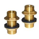 sumerain Clawfoot küvet Musluk Pirinç Uzatma Somunu, küvet Duvara montaj için, NPT 1/2" Dişi X G3/4 Erkek, S7931-PB (2'li Paket)